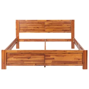 Meilleur Prix VidaXL Cadre De Lit Bois D’acacia Massif 160×200 Cm 13