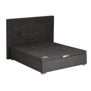authentiques Ensemble Lit Coffre Epeda HERCULE 2 En 1 – Velours Gris Béton 180×200… 10