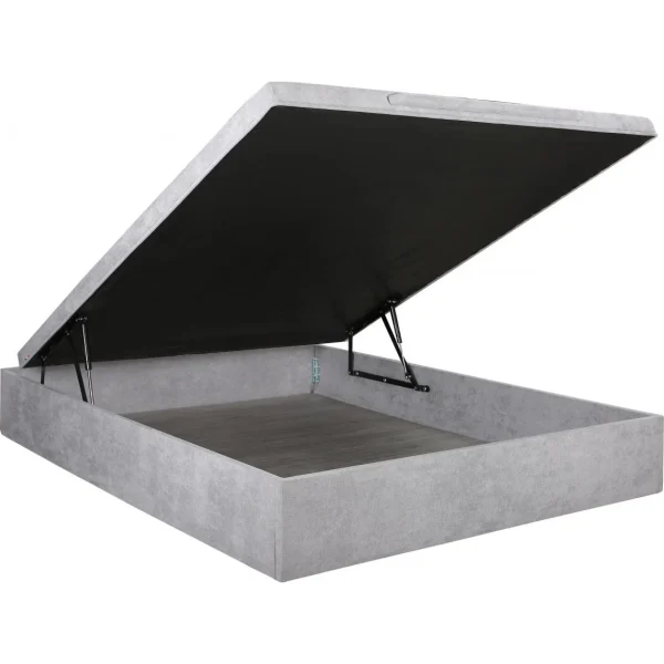 jusqu'à UB DESIGN Sommier 160 X 200 Coffre Leo EP 160x200cm Bronx Gris Clair 3