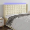 garantie de qualité VidaXL Tête De Lit à LED Crème 147x16x118/128 Cm Similicuir 19