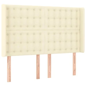 garantie de qualité VidaXL Tête De Lit à LED Crème 147x16x118/128 Cm Similicuir 9