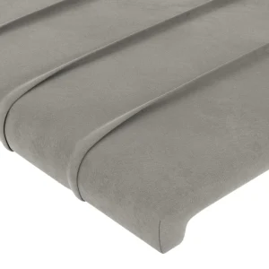 Promotio de vente VidaXL Tête De Lit à LED Gris Clair 100x5x118/128 Cm Velours 13