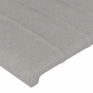 VidaXL Tête De Lit à LED Gris Clair 103x16x118/128 Cm Tissu achat pas cher 13