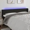 prix pas cher VidaXL Tête De Lit à LED Noir 163x16x78/88 Cm Tissu 16