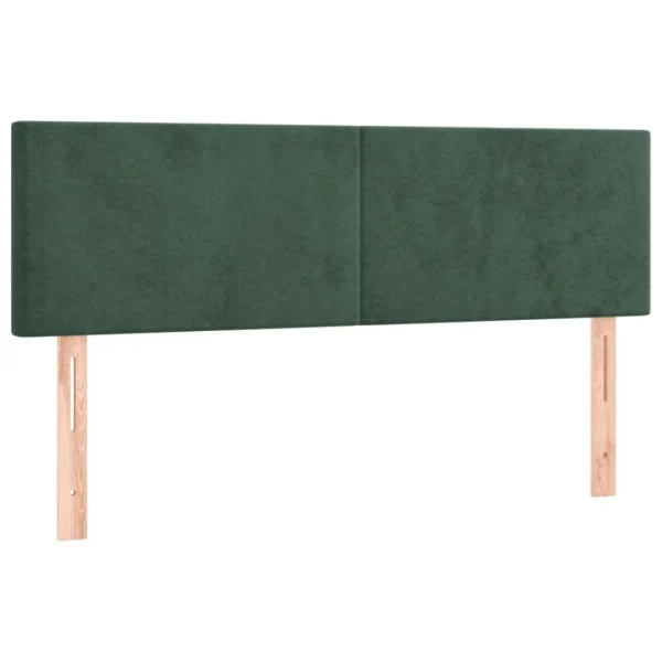 VidaXL Tête De Lit à LED Vert Foncé 144x5x78/88 Cm Velours magasin paris 4