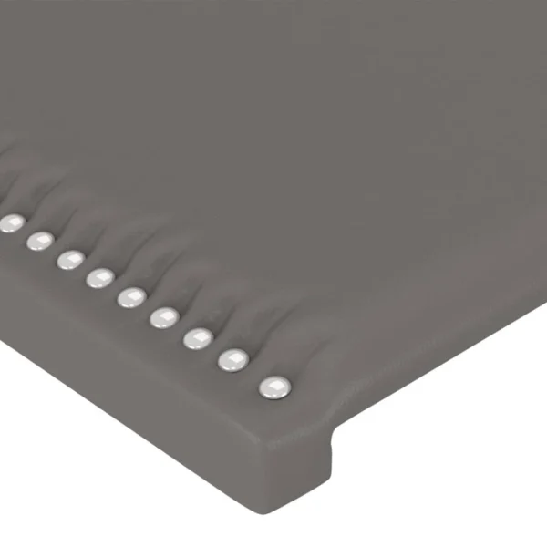 VidaXL Tête De Lit Avec Oreilles Gris 103x23x118/128 Cm Similicuir Authenticité garantie 6