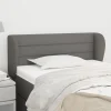 marque pas cher VidaXL Tête De Lit Avec Oreilles Gris Foncé 103x23x78/88 Cm Tissu 17