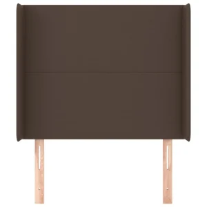 magasin en ligne france VidaXL Tête De Lit Avec Oreilles Marron 93x16x118/128 Cm Similicuir 11