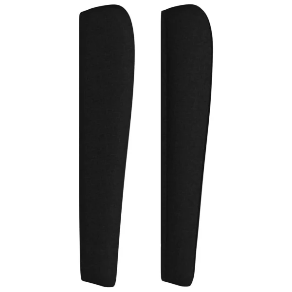 VidaXL Tête De Lit Avec Oreilles Noir 93x23x118/128 Cm Tissu Paiement sécurisé 5