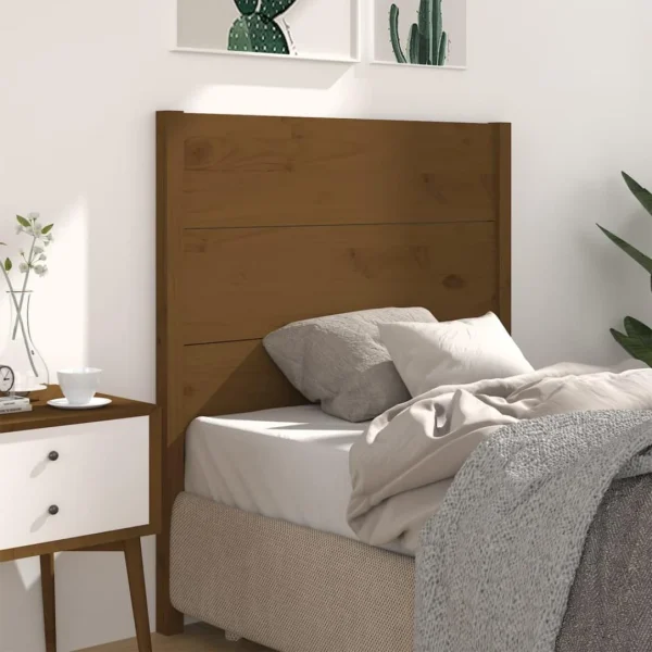 boutique VidaXL Tête De Lit Marron Miel 81x4x100 Cm Bois Massif De Pin 1