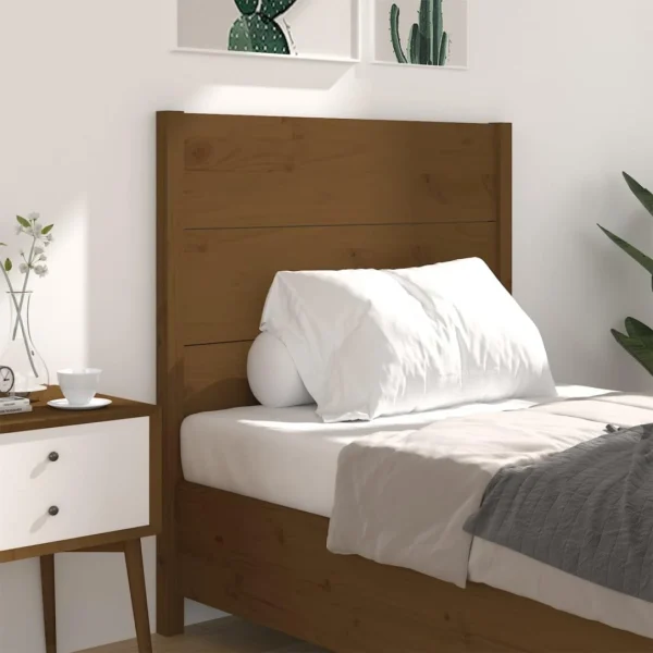 boutique VidaXL Tête De Lit Marron Miel 81x4x100 Cm Bois Massif De Pin 4